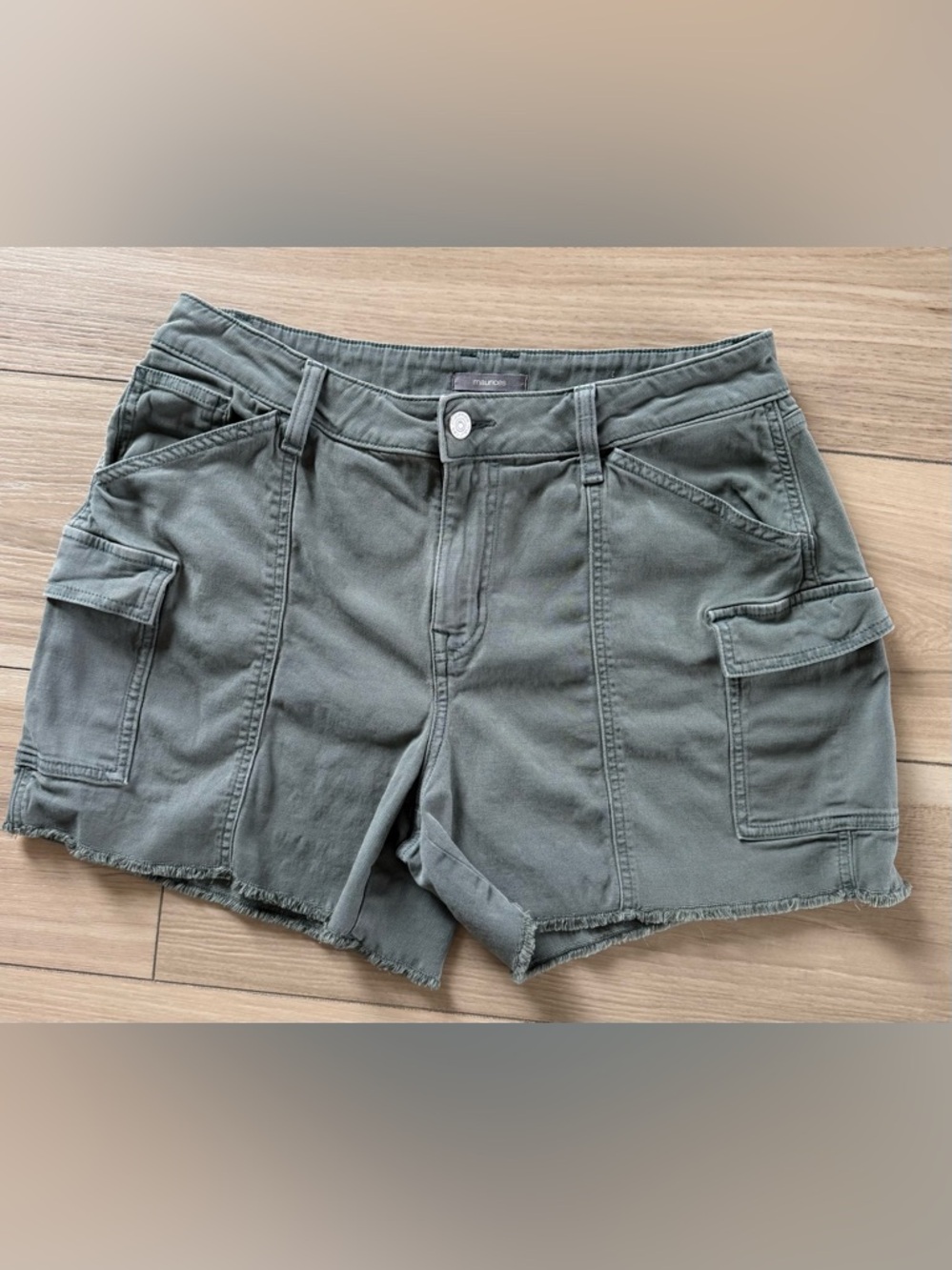 Maurices Olive Cargo Pocket Casual Shorts